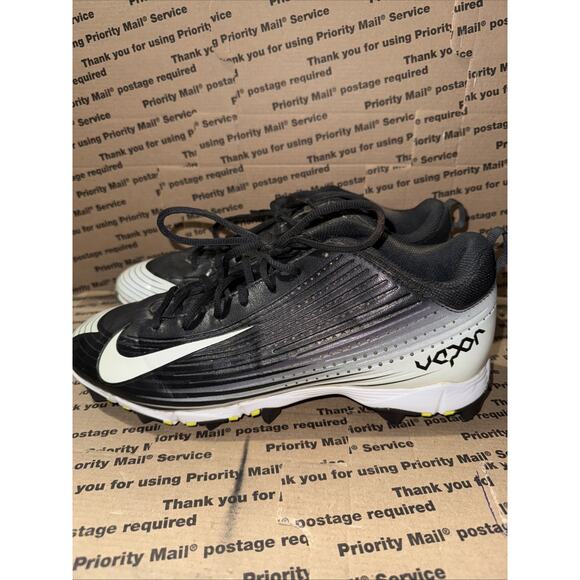 Nike Vapor Keystone 2 Low Stealth Baseball Cleats Black White Mens Size US 10